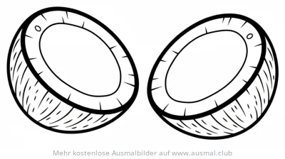 Kokosnuss Ausmalbild