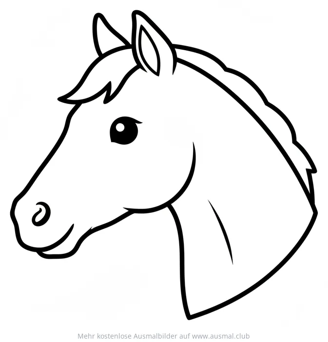 Pferdekopf Ausmalbild