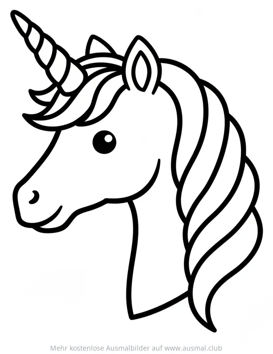 Einhornkopf Ausmalbild