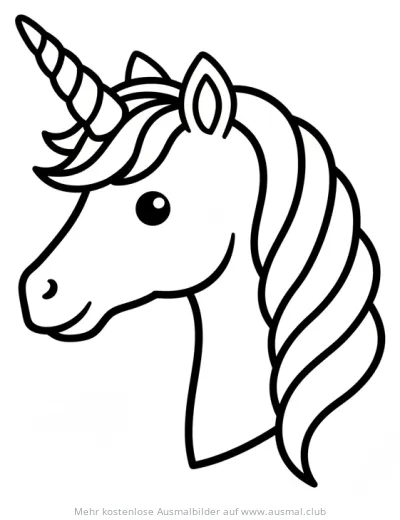 Einhornkopf Ausmalbild