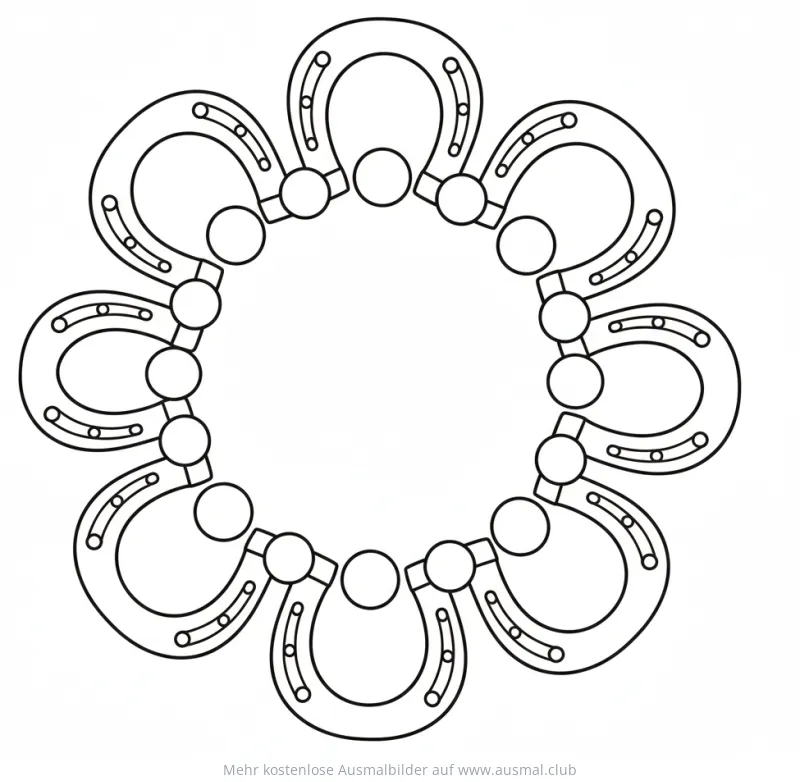 Hufeisenkranz Ausmalbild