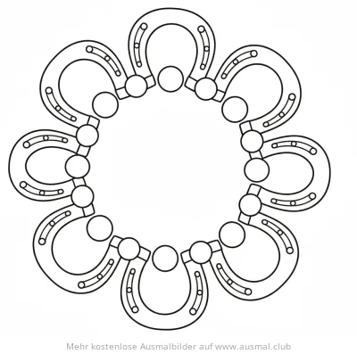 Hufeisenkranz Ausmalbild