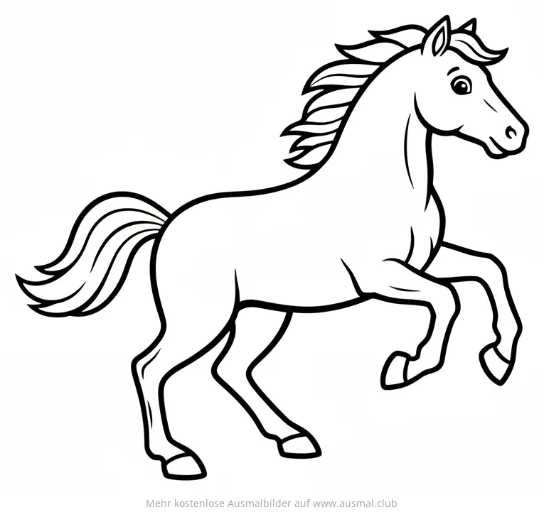 Steigendes Pferd Ausmalbild
