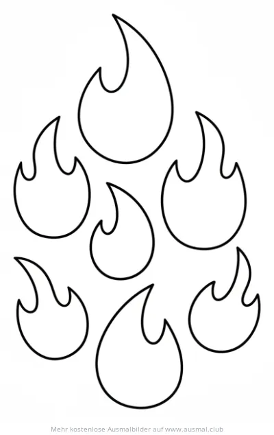 Feuerzungen als Pfingstsymbol Ausmalbild