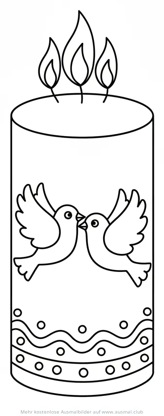 Pfingstkerze Ausmalbild