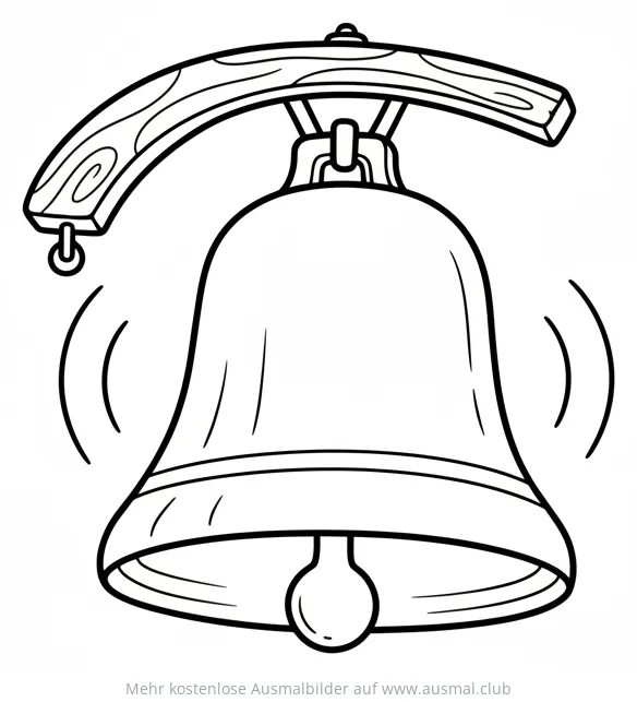 Glocke Ausmalbild für Pfingsten