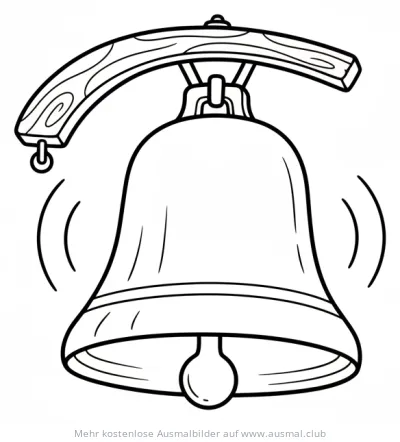 Glocke Ausmalbild für Pfingsten