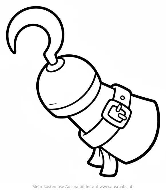 Piraten Hakenhand Ausmalbild