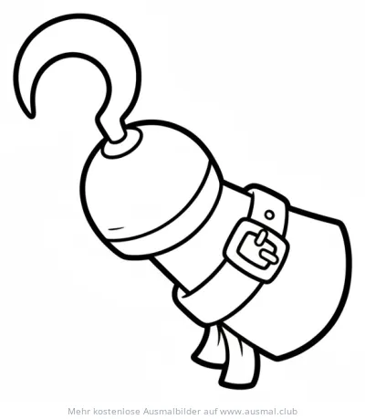 Piraten Hakenhand Ausmalbild