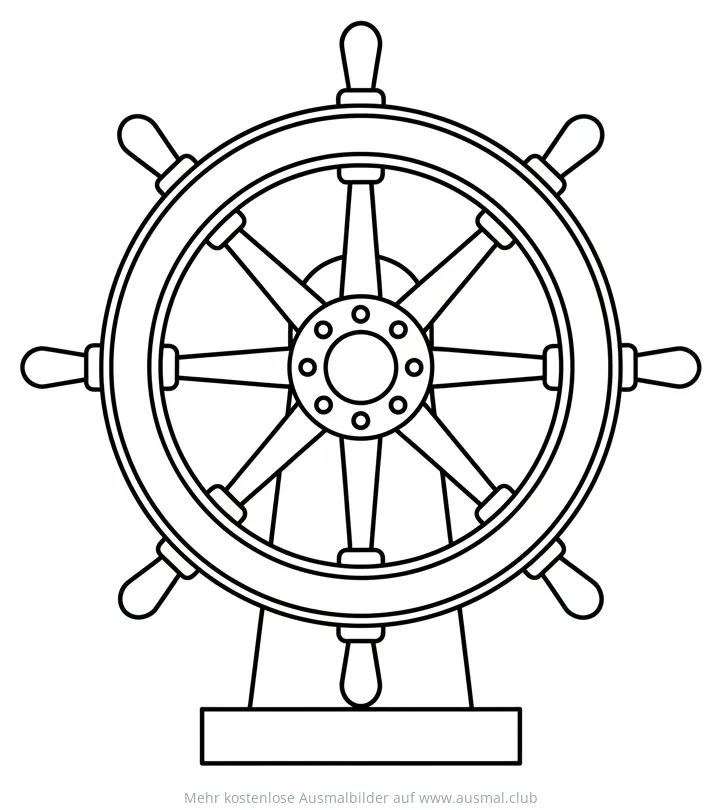 Steuerrad Ausmalbild