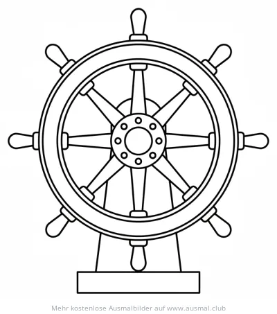 Steuerrad Ausmalbild
