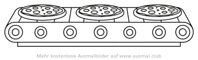 Pizza Förderband Ausmalbild