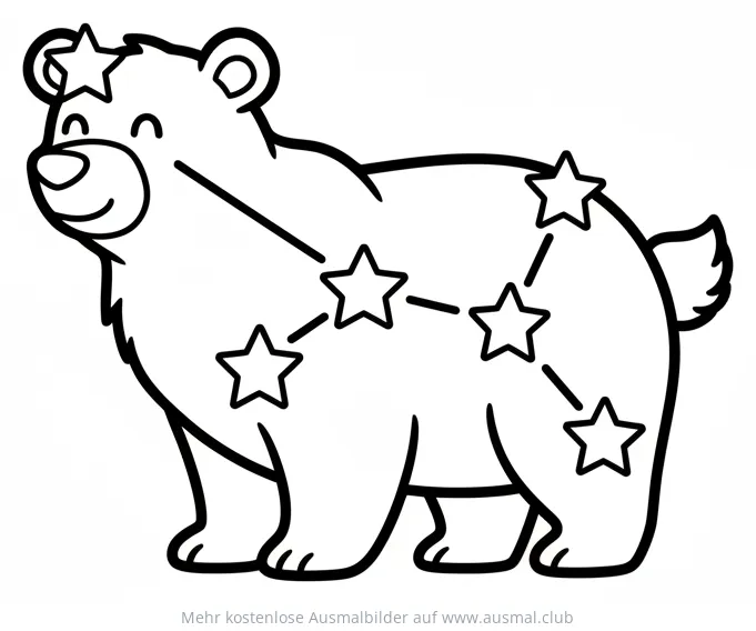 Großer Bär Sternbild Ausmalbild