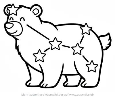 Großer Bär Sternbild Ausmalbild