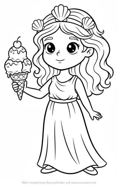 Venus mit Eis Ausmalbild