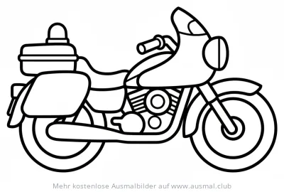 Polizeimotorrad Ausmalbild