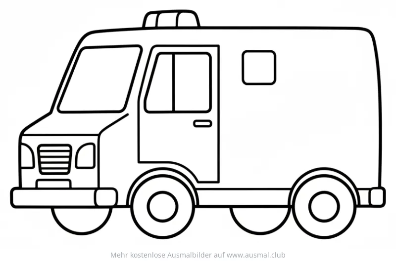 Polizeitransporter Ausmalbild