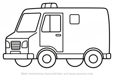 Polizeitransporter Ausmalbild