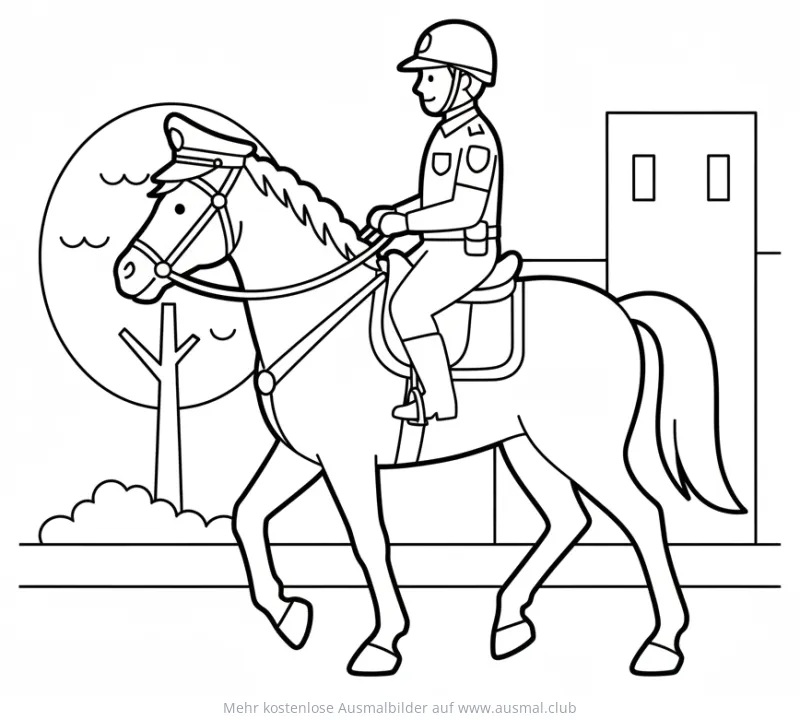 Reiterstaffel Ausmalbild