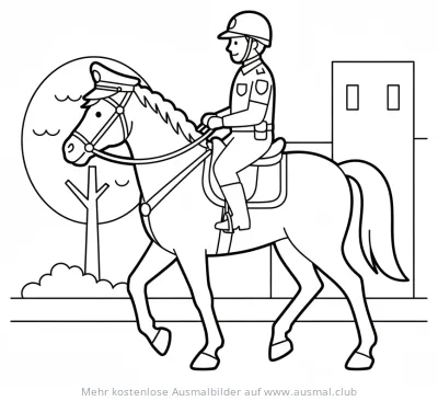 Reiterstaffel Ausmalbild
