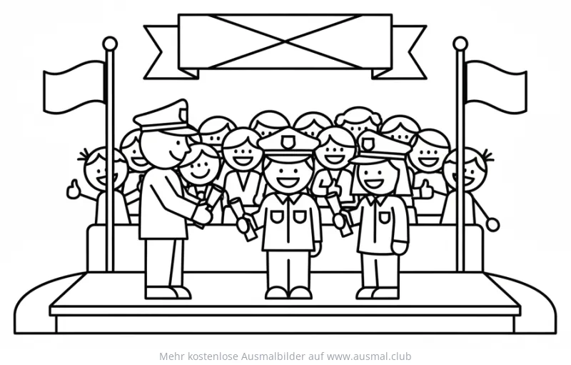 Polizeiakademie Abschlussfeier Ausmalbild