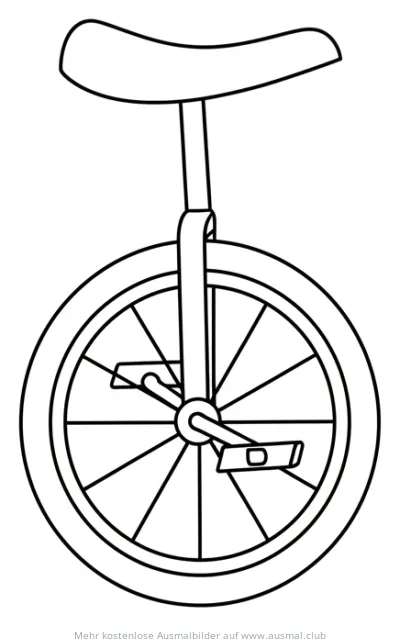 Einrad Ausmalbild