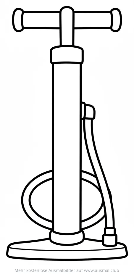 Fahrradpumpe Ausmalbild