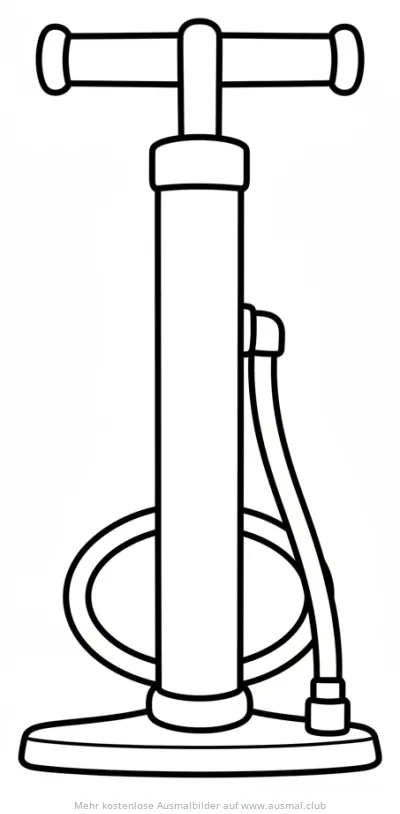 Fahrradpumpe Ausmalbild