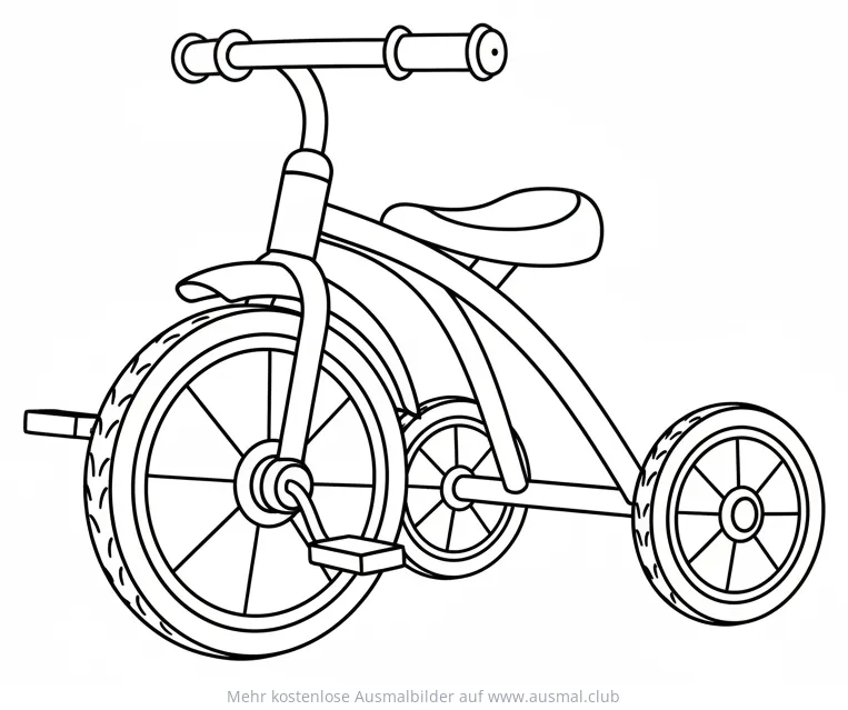Dreirad Ausmalbild