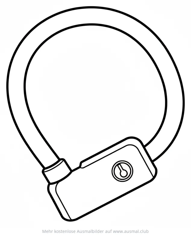 Fahrradschloss Ausmalbild