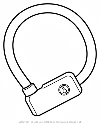 Fahrradschloss Ausmalbild