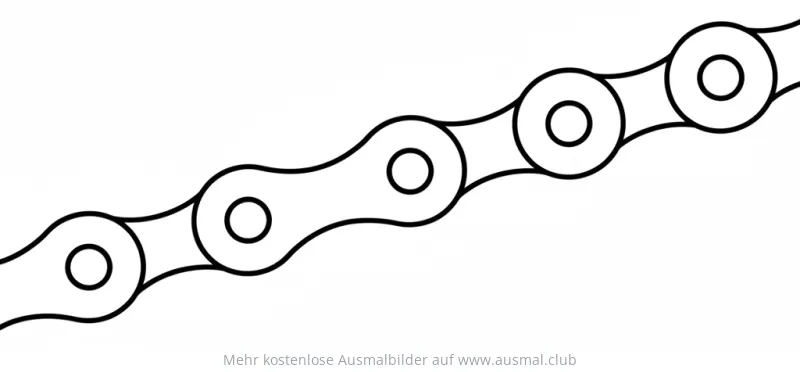 Fahrradkette Ausmalbild