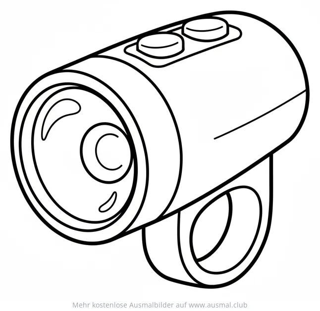 Fahrradlicht Ausmalbild