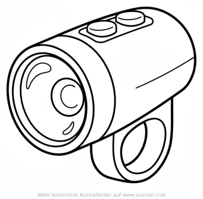 Fahrradlicht Ausmalbild