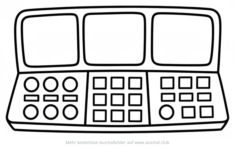 Cockpit einer Rakete Ausmalbild