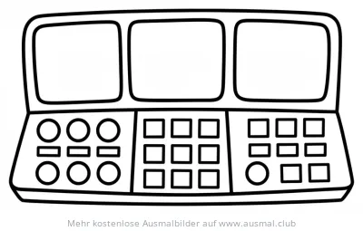 Cockpit einer Rakete Ausmalbild