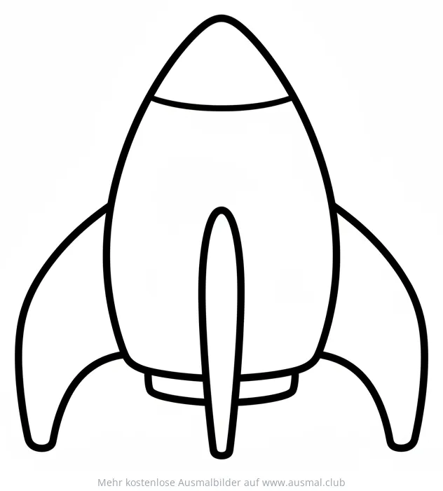 Einfache Rakete Ausmalbild