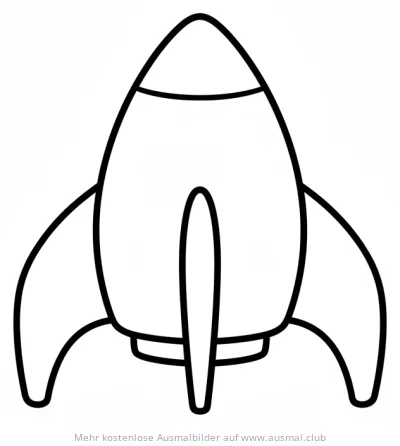 Einfache Rakete Ausmalbild