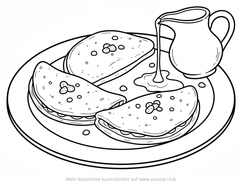 Qatayef Ausmalbild mit Zuckerguss