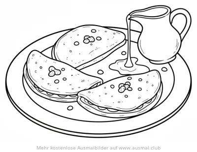 Qatayef Ausmalbild mit Zuckerguss