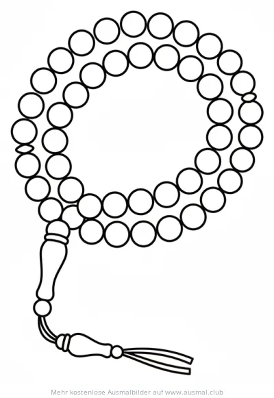 Gebetskette Ausmalbild