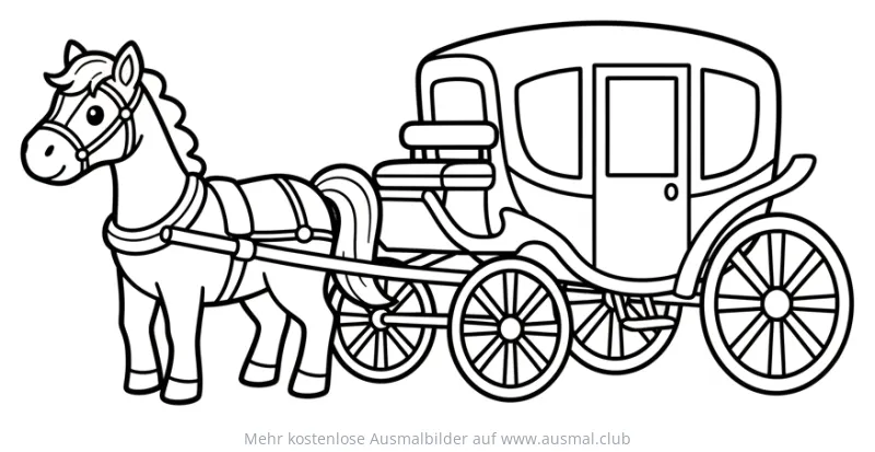 Pferdekutsche Ausmalbild