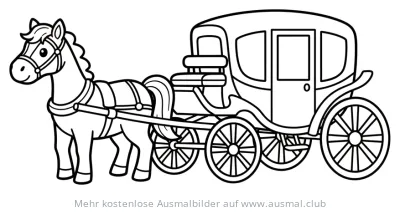 Pferdekutsche Ausmalbild
