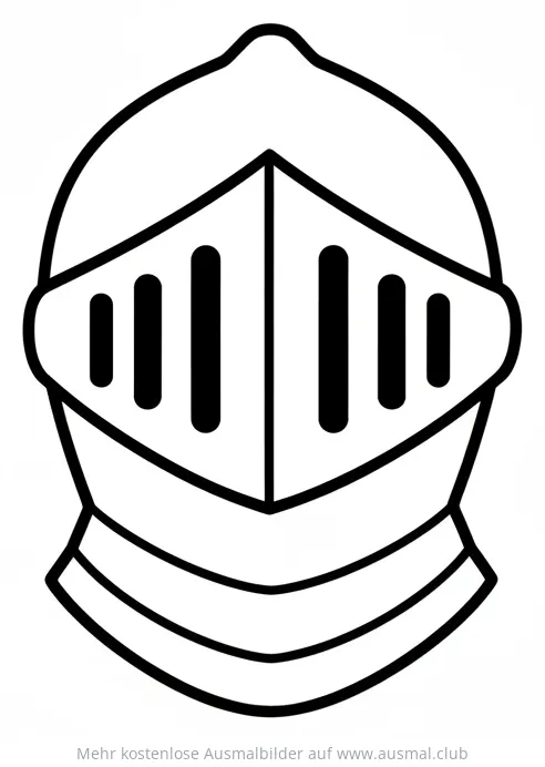 Ritterhelm Ausmalbild
