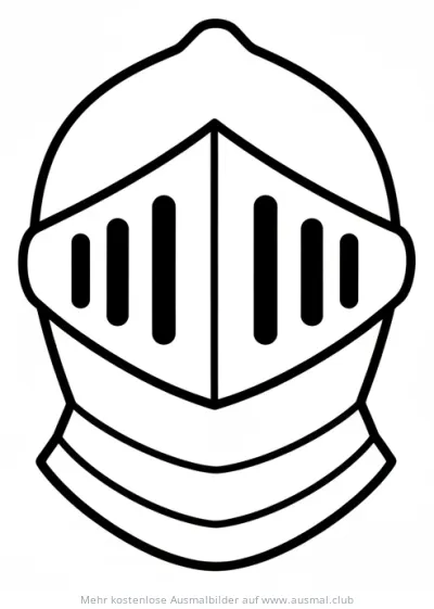 Ritterhelm Ausmalbild