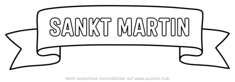 Sankt Martin Banner Ausmalbild