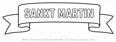 Sankt Martin Banner Ausmalbild