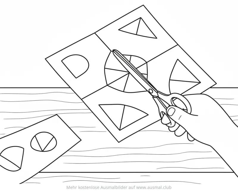 Schneeflocke ausschneiden Ausmalbild