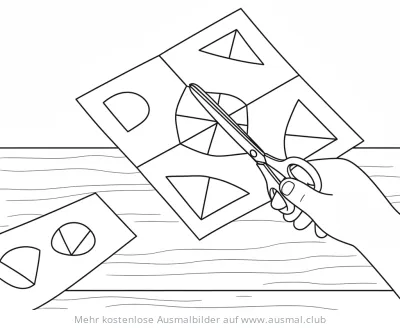 Schneeflocke ausschneiden Ausmalbild