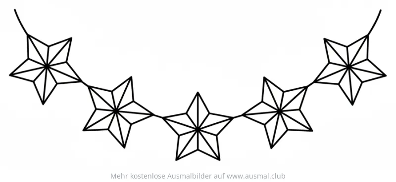Sternengirlande Ausmalbild